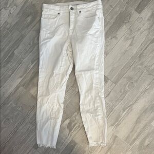 LOFT White Cropped Jeans for Women